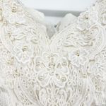 Betsy and Adam Womens Vintage 80s Ivory Lace Bridal Prom Formal Dress Size 16 Photo 4