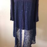 Ava James Ava‎ James women’s small blue flowy blouse Photo 2