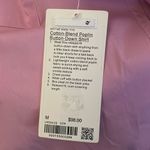 Lululemon NEW  Vita Pink Relaxed Fit Button Down Shirt, Cotton Blend Poplin SizeM Photo 7