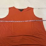 Dialogue  Silk Orange Tank Top Plain Womens 1X Spring Casual Basic Essential Photo 2
