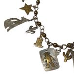 Vintage Pididdly Cowboy Western Texicana Charm Necklace Brooch Earrings Set Gold Photo 6