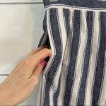 Madewell Houston Striped Linen Wide Leg Pull On Crop Pants. Size Small. EUC Photo 6