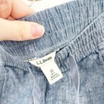 L.L. Bean Womens 100% Linen Breezy Pull On Utility Wide Leg Pants Size 18 Tall Blue Photo 6