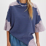Free People NWT  We The Free Sherbert Striped Tunic in Blue Stripes Photo 0