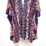 Anthropologie Bohemian Boho Chic Print Kimono Semi Sheer Cover Up Open Front Top Ember Small Photo 5