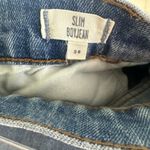 Madewell  Slim Boy Jeans Prefaded Medium Wash Factory Distressed Boho Western 28 Photo 2