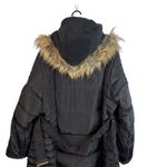 Rocawear Classic Black Long Puffer Coat women's 2X Winter Parka Faux Fur Hooded Photo 8