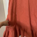 Ulla Johnson NWOT  Landry Orange Puff Sleeve Ruffle Hem Sweatshirt Dress Small Photo 5