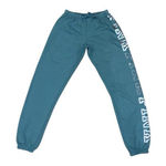 PINK - Victoria's Secret VS PINK Sage green joggers with bedazzled silver logo Photo 0