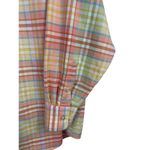 Land’s End Button Up Long Sleeve Spring Colors Orange Yellow Plaid Shirt 2x Photo 2