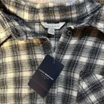Lucky Brand  Plaid Flannel Raw Hem Button Down Shirt NEW Photo 1