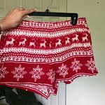 Old Navy  Pajama Set Short Christmas Pattern Red S Photo 4