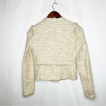 Intermix  Yellow & White Woven Front Zip Blazer NWT in Size 0 Photo 5