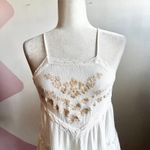 White Embroidered Lace Trim‎ Tank Top Boho Cottagecore Festival Bohemian XS Photo 1