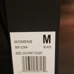 Bebe 💕 SPORT💕 Logo Print Jogger Pants ~ Black Medium M NWT Photo 12