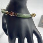 Vintage Chinese character jade bracelet Green Photo 1