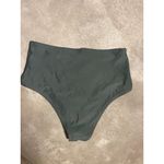 Aerie Womens Dark Green High Waisted Bikini Bottom Swimwear Size Large Photo 2