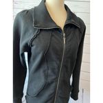 Silver Jeans Full Zip jacket Black Shacket Small Grunge Moto Pockets Y2K 80s Photo 9