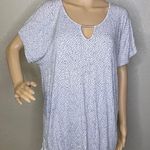 Jaclyn Smith Short Sleeve Spotted Blouse Black and White Size XL Photo 1