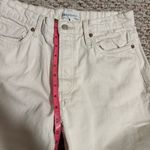 ZARA The Grunge Pant Jeans White Loose Barrel Raw Hem White- Size 26 (4) Photo 6