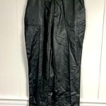 Princess Polly  Faux Leather Black Pants Straight Leg Size 4 Photo 0