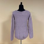 Hippie Rose 🛍️  Lilac Bloom Purple V Neck Knit Sweater Size M Photo 5