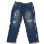 Ashley Mason Jeans Size 11 Cropped Crop Raw Hem Distressed Destroyed Torn Ripped Women's Photo 0