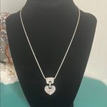 Brighton  Vintage CAFE AU LAIT Retired Heart Pendant Silver Tone Necklace Photo 0