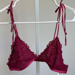 Free People  Intimately sz XS‎ red berry sz XS lace bralette NWT Photo 0