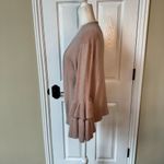 POL  brand from boutique Ruffled Sleeve Blush Pink Open Cardigan - small Photo 3