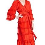 Alexis X Target Angel Sleeve Tiered Ruffle Midi Dress Size Medium Photo 0