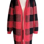 Monteau  Buffalo Check Cardigan with Pockets Photo 7