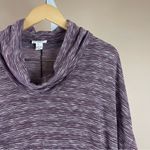 Loft Lounge XS/Small Boxy Flowy Oversized Cowl Neck Purple Pullover Sweater Photo 4
