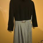 Eliza J NWT  Women Black Plaid Gingham Colorblock Wide leg Jumpsuit 6 Photo 2