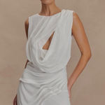 Meshki  Oria White Chiffon Mini Dress NWT Photo 0