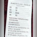 American Eagle  Long Sleeve Maroon and White Sweater - Size XS - GUC Photo 5