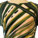 JM Collection ‎ Painted Palms Animal Influence Blouse Top MP NWT Photo 2