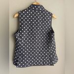 Talbots Women’s Quilted Gray Polka Dot Zip Up Vest Photo 4