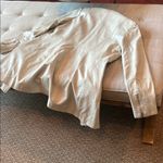 Elie Tahari  Women’s Creme Geuine Leather Long Jacket Size Small Photo 7