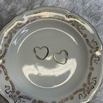 Heart Shaped Continuous Loop Hoop Earrings NWOT Gold Photo 0