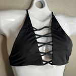 Dippin Daisys Caged Bikini Swim Top Size‎ S Criss Cross Front Black Strappy NWT Photo 1