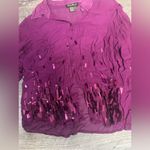 Ashley Stewart  Purple Sequin Blouse Photo 5