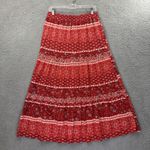 Cato  Tiered Maxi Skirt‎ Paisley Floral Boho Festival Stretch Women's Medium Photo 0