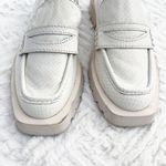 Dolce Vita Elias Flats Ivory Embossed Loafers White Size 6 Photo 2