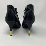 Pour La Victoire Pour La‎ Victoire Black Leather Gold Heeled Booties Photo 3