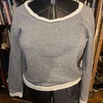 J Crew terry cloth gray cropped minimalist M sweatshirt Blue Size M Photo 0