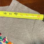 Top Shop Multicolor Embroidered Flowers Heather Grey Sweatshirt Cotton Blend, 4 Photo 7