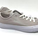 Converse Chuck Taylor All Star OX Leather Sneaker Pale Putty Silver Womens 8 Photo 6