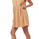 Pact Organic Cotton Chambray Collared Shirt Dress Daffodil XL Photo 0