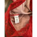 Popilush Sexy shapewear deep v cap sleeve lace Tummy Control top bodysuit red M Size M Photo 4